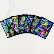 Resim 100 Adet Kafatası Anime Holografik Mylar Poşetler - Canlı Neon Renkli Yeniden Kapatılabilir 6x8cm (2.4"x3.2") Kokusuz Gıda Saklama Torbaları, Şeffaf Pencere ile Şekerleme, Çikolata, Jelibon için | Kendinden Kilitli Fermuar, Renkli Desenler, Atıştırmalık Organizasyonu, Dekoratif Ambalaj, Dayanıklı Plastik, Küçük Paketleme, Ev Düzenleyici 