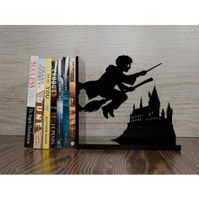 Resim Harry Potter Silüetli Plastik Kitap Tutucu 3d Baskı Dekoratif Kitaplık Organizer 