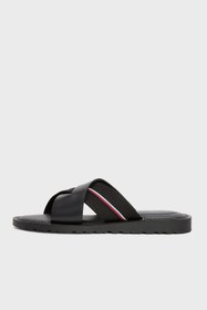 Resim Tommy Hilfiger Deri Logolu Sandalet Erkek SANDALET FM0FM05415 BDS 