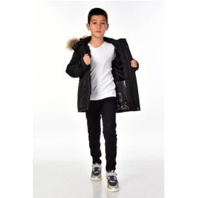 Resim Benitto Kids Natürel Kürklü Erkek Çocuk Mont 51248-lacivert Lacivert 