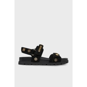 Resim Guess Logolu Cırt Cırtlı Süet Dokulu Sandalet FLPFLOESU03 Bayan Sandalet Flpflo ESU03 Black 