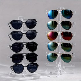 Resim Gözler için modern çok katmanlı gösterim rafı - Delinme olmadan, dayanıklı plastik, birden fazla gözlüğü tek bir yerde düzenlemek için ideal, masa veya makyaj masası depolama için mükemmel, makyaj masası depolama çözümü|Şık Tasarım|Güçlü İnşaat, Gözlük Düzenleyici Depolama, Mücevher Kulesi, Mücevher Kuleleri 