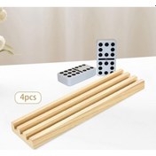 Resim Lijinxu 4 Adet Ahşap Domino Tepsi Dekorasyon Eğitim El Pedsiz 