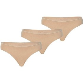 Resim Blackspade Kadın Pamuklu Gizli Lastik 3'lü Paket Slip - Ten Ten Rengi 