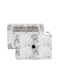 Resim Apple Uyumlu MacBook Air M1 Kılıf 13 İnç F.marble Touchıd'li M1 Air A2337 A2179 A1932 İle Beyaz 