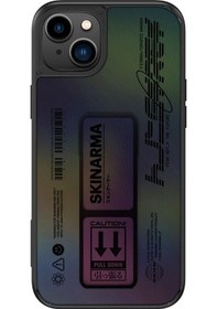 Resim İphone 14 Plus Uyumlu Kılıf Skinarma Standlı Deri Görünümlü Kira Kobai Kapak 