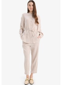 Resim DeFacto Basic Düz Cepli Müslin Harem Pantolon E5359AX25SPBG778 