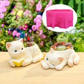Resim Reçine Döküm Kalıpları Kitap, Kedi, Sukulent Bitkiler, Saksılar, Epoksi Reçine Silikon Kalıpları, Sevimli Kedi Saklama Kutuları, Beton Çimento Kalıpları, Hayvan Kedi Mum Bardakları, Kaplar, Alçı Kalıpları 