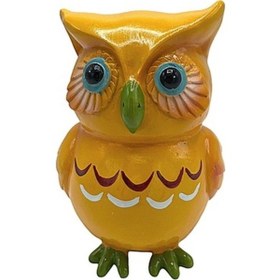 Resim Polyester Kumbara Baykuş Sarı 
