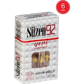 Resim Süzen92 Süper Güçlü Filtreli Ağızlık 30'lu x 6 Paket 