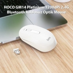 Resim Hoco GM14 Platinium 1200DPI 2.4g Bluetooth Kablosuz Optik Mouse 