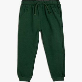 Resim Koton Basic Eşofman Altı Beli Bağlamalı Cepli Yeşil 5wmb40020tk Yeşil 