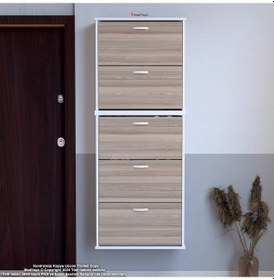 Resim Modilayn Varbi Umay' 2 Li Asma Kapı Önü 72 X 181 X 25, 5 Cm Lik 5 Düşer Kapak 10 Göz Raf Bölmeli Ayakkabılık Cordoba - Beyaz 