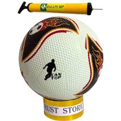 Resim A Kalite Kauçuk Futbol Topu No:5 + Şişirme Pompası Siyah 