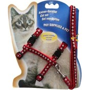 Resim Periboia Parlak Kedi Gezdirme Göğüs Tasması 