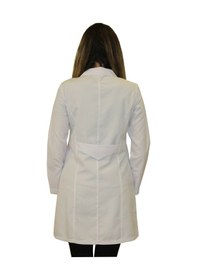 Resim Hakim Yaka Kadın Doktor Önlüğü Hemşire Öğretmen Beyaz Önlük (508603174) 
