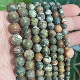 Resim Mat Old KAMBABA Jaspers Doğal Yuvarlak Gevşek Boncuklar Takı Yapımı DIY Bilezik Yüzük Zincirler 15" İnç 4/6/8/10mm 