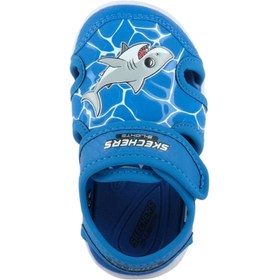 Resim Skechers Hypno Splash Bebek Siyah Işıklı Sandalet (400612N-BLU) 