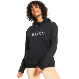 Resim Roxy Surf Stoked Hoodie Brushed Kadın Siyah Sweatshirt 