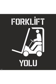 Resim isgtabelam 60x60 Cm/kompozit /Forklift Yolu Boyama Şablonu 