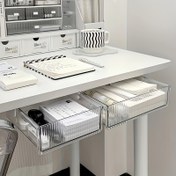 Resim Masa Altı Çekmece Düzenleyici - Ofis ve Öğrenci Masaları için Hafif PET Depolama Kutusu, Duvara Monte Tasarım 