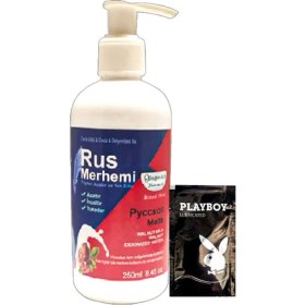Resim Playboy 250 ml Ceviz Sütlü & Cevizli Rus Merhemi Tüy Dökücü Krem + 1 Armağan Jel 