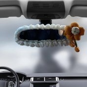 Resim Globalbloom Çiçek Desenli Sünmebilen Araç Dikiz Aynası Kılıfı Sarı Çiçek Universal Bayan Oto Aksesuarı 