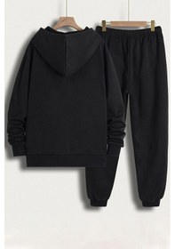 Resim Uyguntarz Unisex Killua Zoldyck Baskılı Eşofman Takımı Siyah 