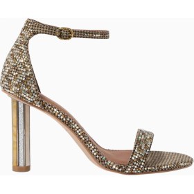 Resim Perspex 90 Crystal Houndstooth Sandals, 90MM Topuk ve Zarif Tasarım 