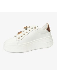 Resim Greyder 59121 Kadın Beyaz Bronz Hakiki Deri Sneaker Ayakkabı-731 Beyaz-bronz Çok Renkli 