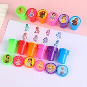 Resim 12 Parça Disney Prenses Damgaları, Karışık Renkler DIY El İşi Seti, Scrapbooking ve Parti Hediyeleri İçin Mükemmel, Disney Hayranları İçin İdeal Hediye 