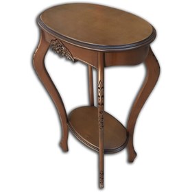 Resim BENGİ TİCARET Fiskos Sehpa Oyma Model Parlak Kaplama MDF tabla Kayın ayak Parlak Ceviz 13711 