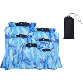 Resim Suntek 6 Adet Su Geçirmez Kuru Çanta Kano Bisiklete Binme Mavi 