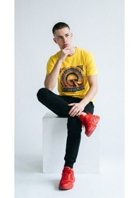 Resim Hoxie Unisex Basic İspanya Dijital Baskılı Tişört Sari 