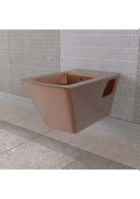 Resim Lucco Loop Asma Klozet İçi Beyaz Dışı Komple Bronz 