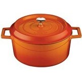 Resim Lava Trendy Yuvarlak Çap 24 CM Turuncu Döküm Demir Tencere 