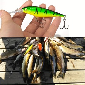 Resim 1 adet Minnow Balıkçılık Yemi Crankbait Sert Yem Wobblers Peche Bass Trolling Yemi Isca Yapay Balıkçılık Takımı için 