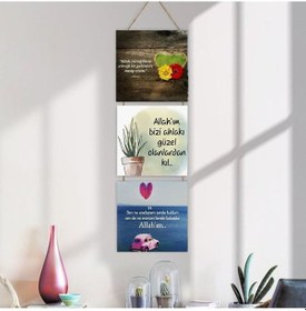 Resim Ahşap Katlanabilir 3lü Tablo - Tbl0009 