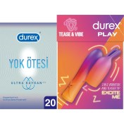 Resim Durex 2'Si 1 Arada Vibrator Ve Başlık + Durex Yok Ötesi Ultra Prezervatif 20Lı 