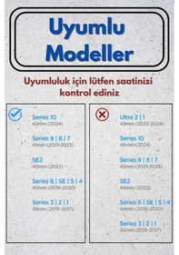 Resim iOS Watch Uyumlu 3 4 5 6 7 8 9 Se 38 40 41mm Kalite Deri Kordon 