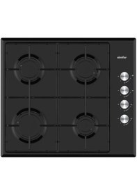 Resim Simfer Trend Siyah 2'li Metal Ankastre Set (Ocak + Davlumbaz) 