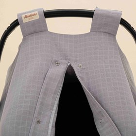 Resim Puset Örtüsü - Tek Taraflı - Gri Müslin 