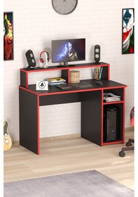 Resim Nehir Düz Oyuncu Masası Gamer Masası 120x60 Cm Siyah 