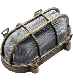 Resim Şık Oval Alüminyum Camlı Tavan ve Duvar Aplikası, Sarı Renk 