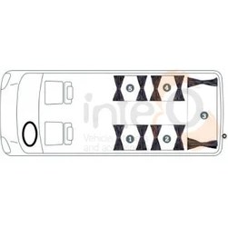 Resim Fiat Doblo 1 2000-2010 Uyumlu Krem Raylı Oto Perde Takımı (Bagaj Tek-Sürgülü Çift Kapı) 