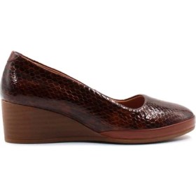 Resim Fast Step Hakiki Deri Kadın Dolgu Topuk Ayakkabı 411ZA291 