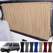 Resim Oto Pandami Renault Master 3. Nesil Uzun Şase 2010+ Uyumlu Krem Raylı Oto Perde Takımı 