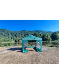 Resim 3x3 M 30 Mm Gazebo Tente Kış Bahçesi Yeşil 