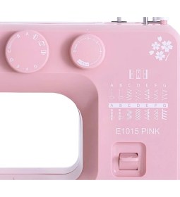Resim Janome E1015 Joy Of Sewing Dikiş Makinesi (Pembe) ve 8002D Overlok Makinesi Avantaj Paketi 