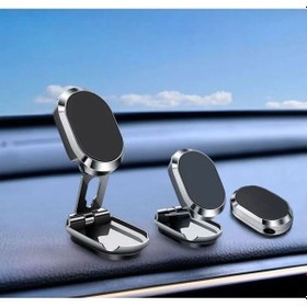Resim Metal Manyetik Telefon Tutucu Katlanabilir Montajı Ayarlanabilir 360 Derece Çok Amaçlı 